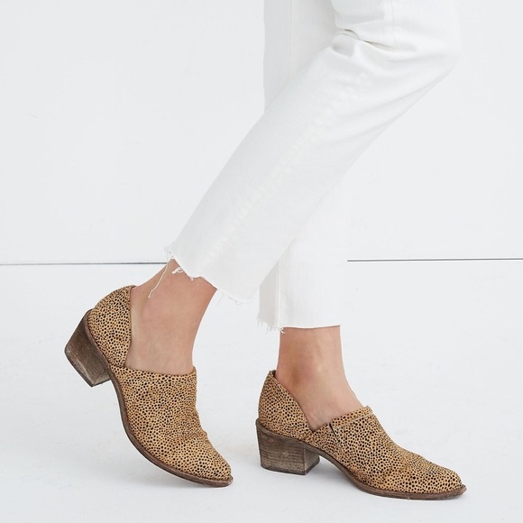 MADEWELL ⭐️  “the brady new” lowcut booty in spotted calf hait - Picture 1 of 8